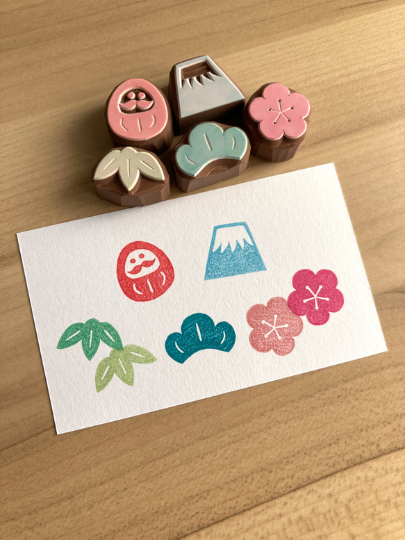 消しゴムはんこ　年賀状　3点セット 年賀状が出来ちゃう♪辰年 年賀状消しゴムはんこ3点セット はんこ