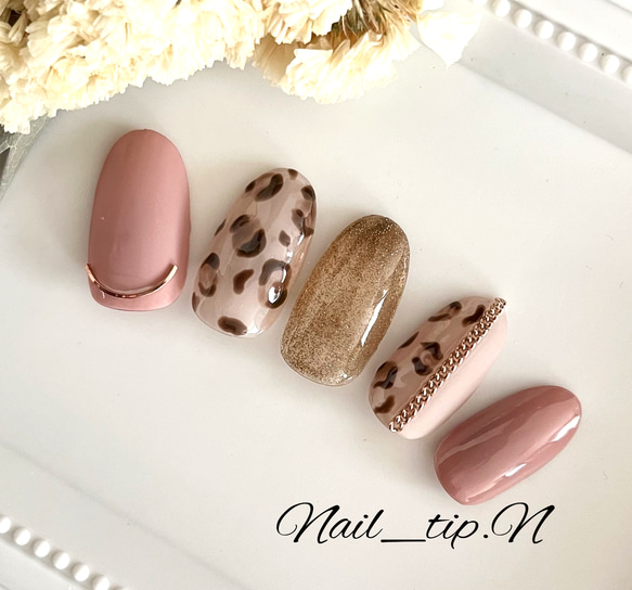 レオパードネイル✧︎*。 ネイルチップ（つけ爪） Nail_tip.N 通販