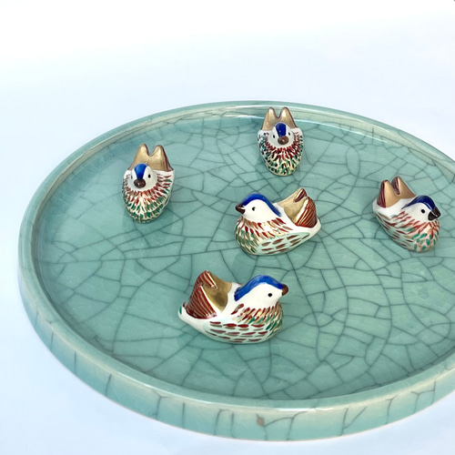 縁起の良い 瑞鳥(ずいちょう)箸置き 京焼 箸・箸置き 松斎窯 通販