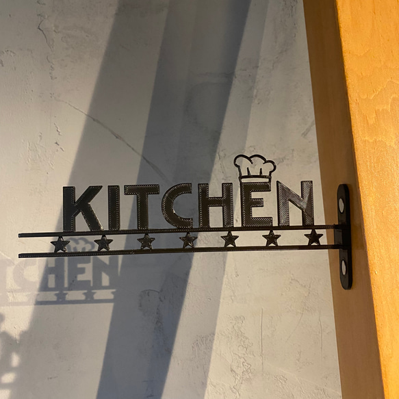 『KITCHEN（キッチン/厨房）』_サイン/看板/ルームプレート/案内板_003 4枚目の画像