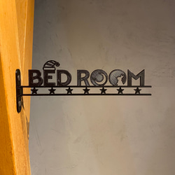 『BED ROOM（ベットルーム/寝室）』_サイン/看板/ルームプレート/案内板_008 1枚目の画像