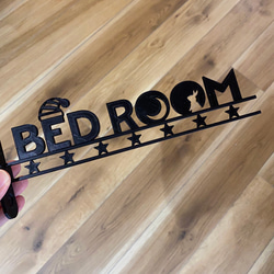 『BED ROOM（ベットルーム/寝室）』_サイン/看板/ルームプレート/案内板_008 9枚目の画像