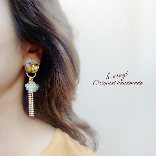 2way】マーメイドの宝物のようきらめき♡ マーメイド shell ピアス 