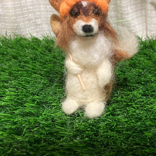 見本 羊毛フェルトハロウィンシェルティ 羊毛フェルト doglover 通販