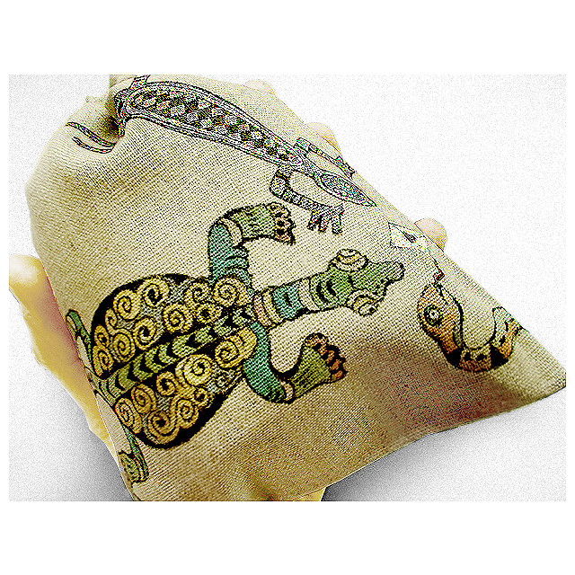 麻きんちゃく（爬虫類君たちの気になるラブレター！）（生成色）