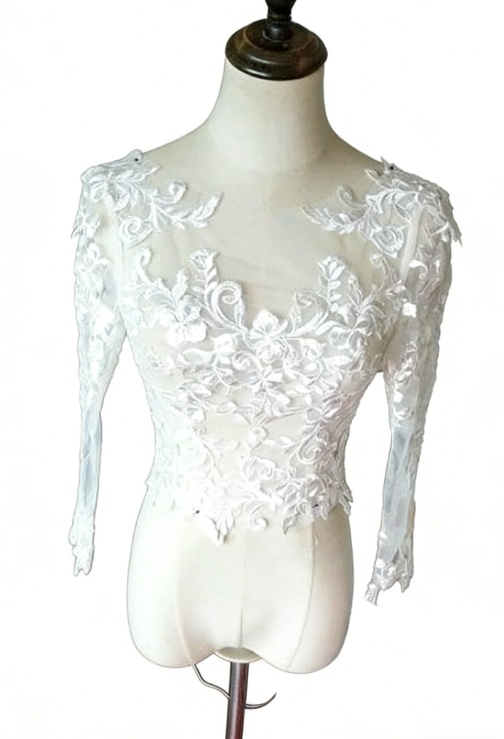 エレガント ウエディングドレス ボレロ 繊細レース ホワイト 花嫁/ウェディングドレス/ブライズメイド 13,485円