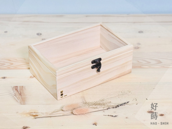 シンプルな透明蓋付き木箱 No.1 [23 x 15 x 8.7] - あなたの家に
