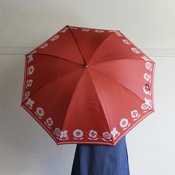 【creema限定 春の福袋】お得な傘 靴下2足セット 晴雨兼用傘 レトロ 花柄 雨傘 ALCEDO 12枚目の画像