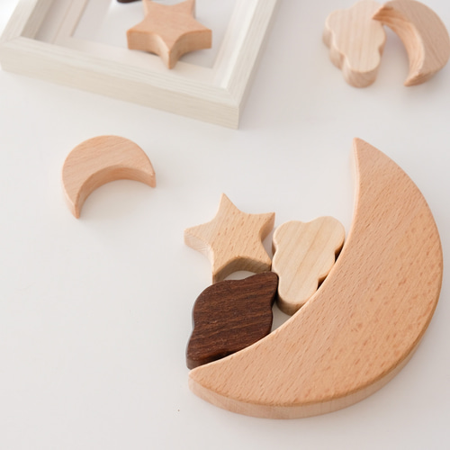 moon building blocks 積み木 お月様ブロック 知育玩具 木製おもちゃ