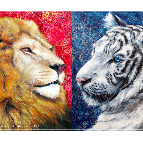 心バランス【 獅子┊虎 】インテリア 玄関 壁 絵 ヒーリング