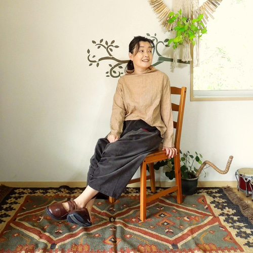 【SALE】bighug　モスリンモンクブラウス SALE】bighug モスリンモンクブラウス ブラウス holy fruit○7