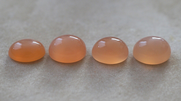 透明感のライトカラー【１０×８】宝石質オレンジムーンストーンRing〈18kgp〉 2枚目の画像