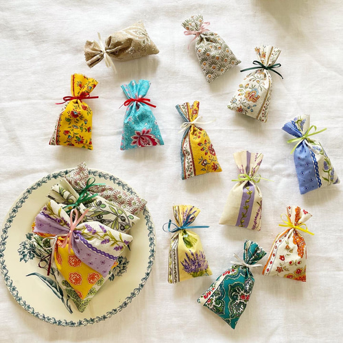 2404-30 ミニチュアトート・巾着トートサシェ 香り袋 ロアンヌ パープル 2404-30 ミニチュアトート・巾着トートサシェ 香り袋 ロアンヌ パープル