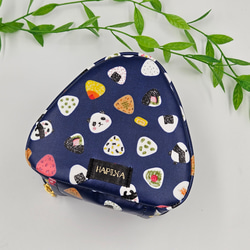 撥水ラミネート】ミニサイズのシェル型ポーチNo.5、6 おにぎりパンダ