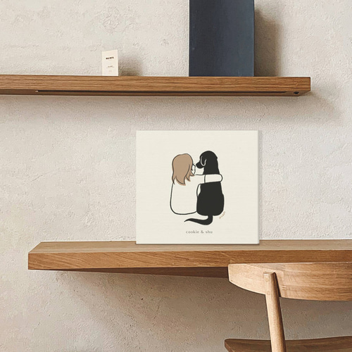 ねえ聞いて】犬種が選べる名入れ可能 フレーム付き犬のイラスト