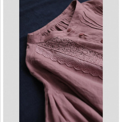 春の福袋 シャツ オーダー バンドカラーシャツ レース シャツ カシュクール ブラウス オーダー メイド シャツ 7枚目の画像