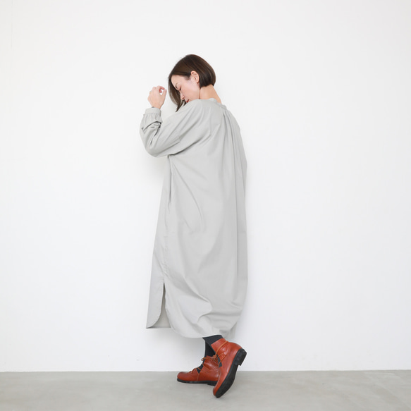 Caftan onepiece / light gray 8枚目の画像