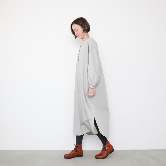 Caftan onepiece / light gray 12枚目の画像