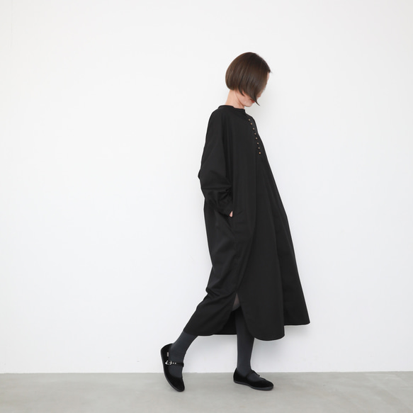 Caftan onepiece / black 3枚目の画像