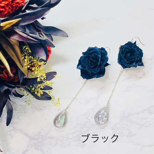 黒薔薇のピアス | iichi 日々の暮らしを心地よくする