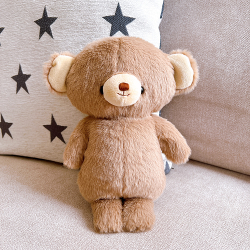 癒し効果！抱き心地最高なモフモフくまのぬいぐるみ【ブラウン】 ※受注