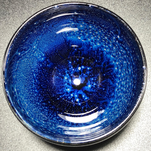 ガラス工房 ありんこぐらす ぐい呑み 宇宙をイメージした アイリス