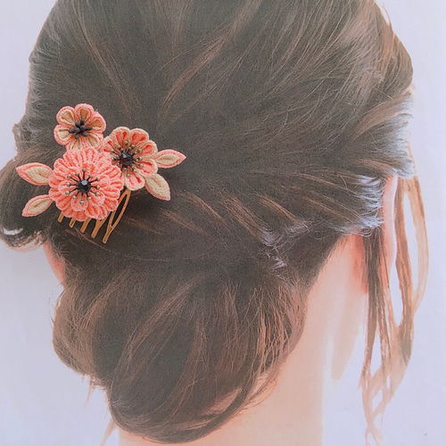 豪華高級 花嫁かんざし キラキラボールとお花 japanese 見にくく hairpin