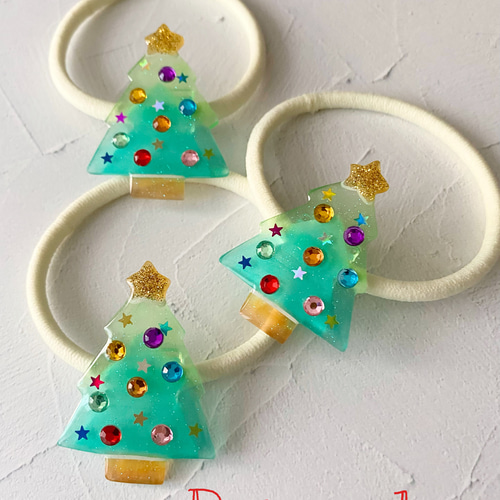 ブルーイルミネーション クリスマス ヘアゴム ブルーイルミネーション クリスマス ヘアゴム