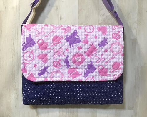 リクエスト品 ハンドメイド 入園入学準備 図書袋 ショルダー 花