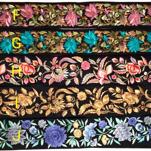『ヌキテパ』 刺繍デニムシャツワンピース ロング バンドカラー 花柄 インド製