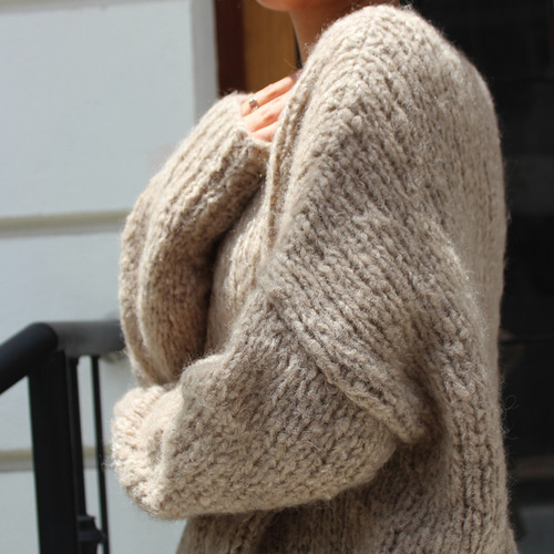 ゼロエイトサーカス ニット セーター 長袖 ウール モヘヤ混 1 S ベージュ MOHAIR HOLEDROP KNIT(F WHITE): TOPSjosemoon