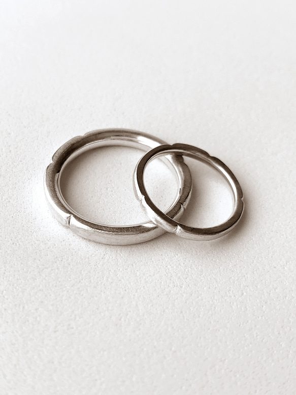【Pt900】quilt: Ring (Large 3mm) 3枚目の画像