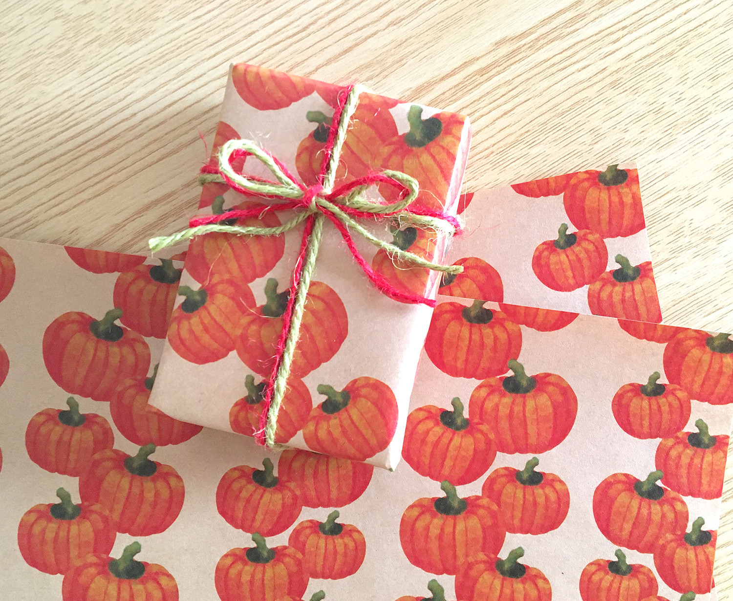 かぼちゃの包装紙〈10枚入〉A4サイズ ラッピング デザインペーパー