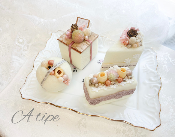 【送料無料】手作りキット販売♡プリザーブドフラワーで作るケーキセット♡フェイクケーキ、インテリアケーキ 3枚目の画像