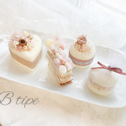 【送料無料】手作りキット販売♡プリザーブドフラワーで作るケーキセット♡フェイクケーキ、インテリアケーキ 4枚目の画像