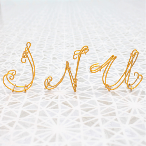 送料無料＊ワイヤーレタリング イニシャルオブジェ フォトウェディング