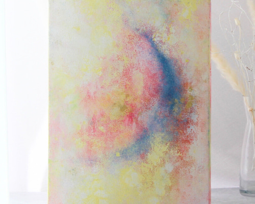 原画】 抽象画 月 のゆりかご （F6）約410×320×20mm キャンバス