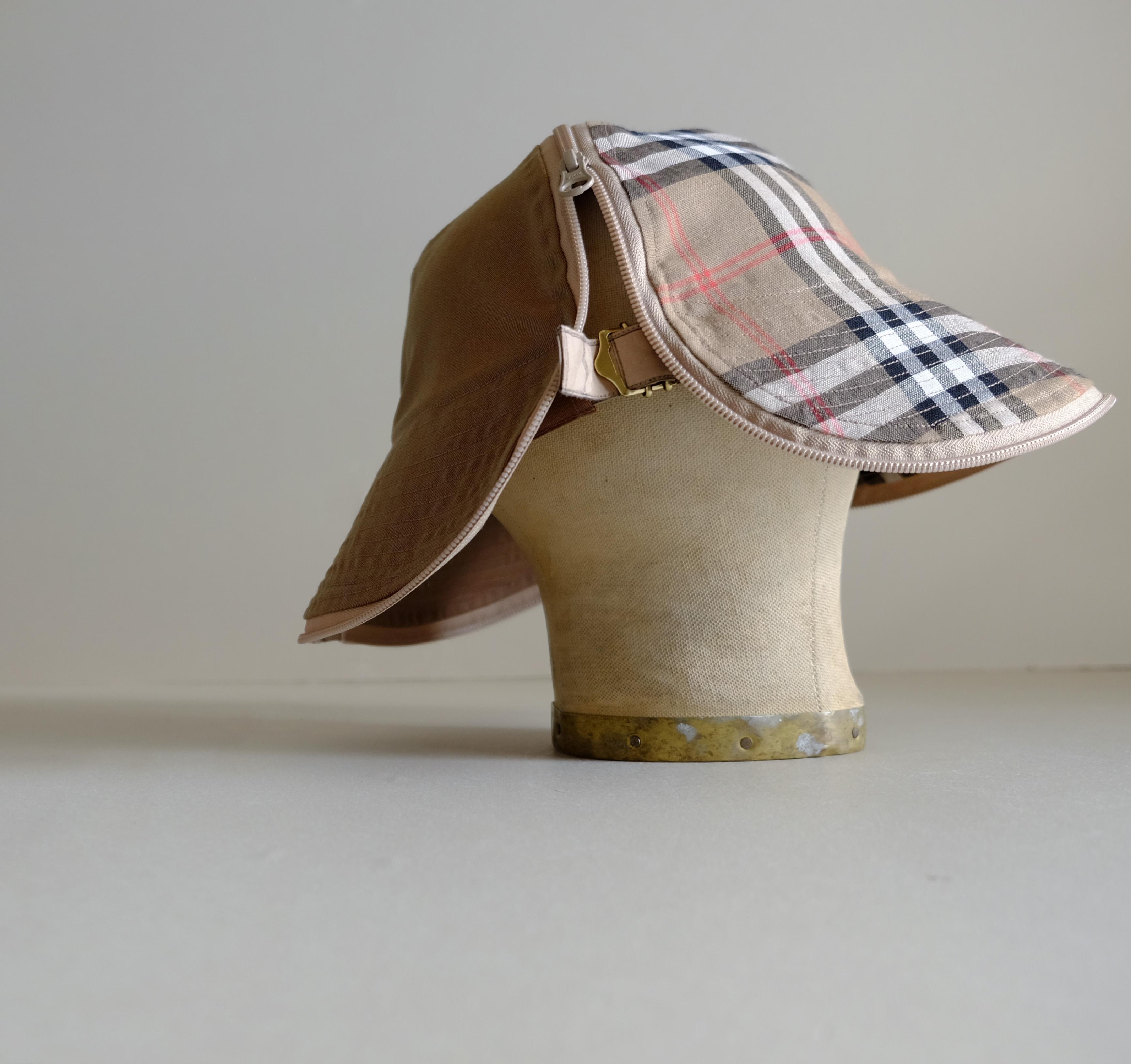 帽子/チューリジップキャップハット/レーヨンタータンチェック・サンクロスウール【チェック&カーキ】