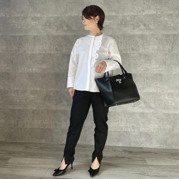 小柄S■フリルが取り外せる 2wayコットンブラウス 白■卒業式 入学式 フォーマル OTM-005 036849 2枚目の画像