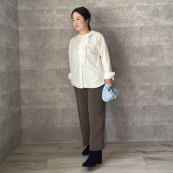 小柄S■フリルが取り外せる 2wayコットンブラウス 白■卒業式 入学式 フォーマル OTM-005 036849 11枚目の画像