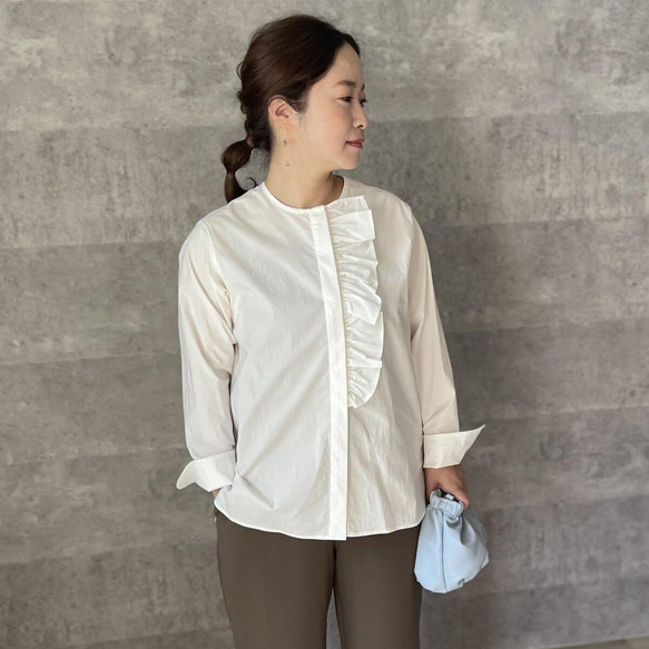 小柄S■フリルが取り外せる 2wayコットンブラウス 白■卒業式 入学式 フォーマル OTM-005 036849 10枚目の画像