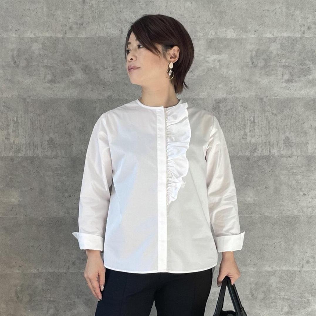 ppc loset♡フリルチェックシャツドレス サイズ34 小柄S フリル