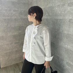 小柄S■フリルが取り外せる 2wayコットンブラウス 白■卒業式 入学式 フォーマル OTM-005 036849 3枚目の画像