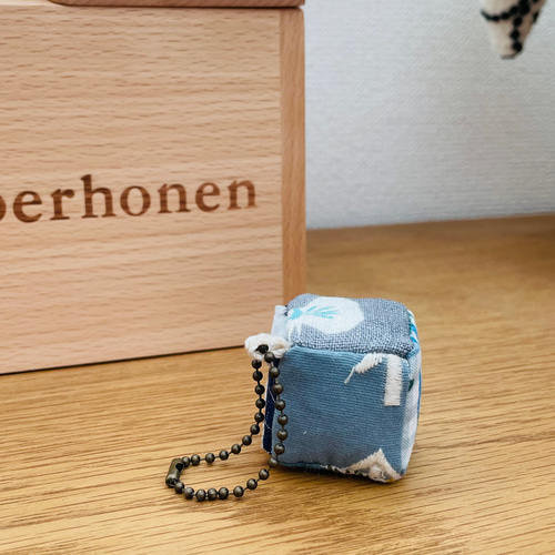 ☆現品限り☆⚮̈ミナペルホネン生地使用⚮̈ミニサイコロバッグチャーム