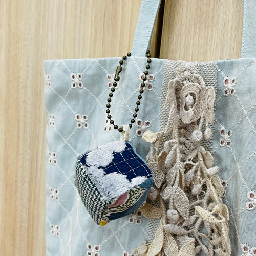 ☆現品限り☆⚮̈ミナペルホネン生地使用⚮̈ミニサイコロバッグチャーム