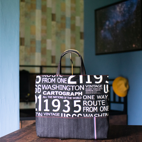 ハンサムBLACKのレッスンバッグ ：大サイズ ｜入園入学準備に レッスン