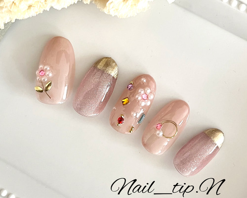宝石ネイル⁺₊˚✧ ネイルチップ（つけ爪） Nail_tip.N 通販 12644739