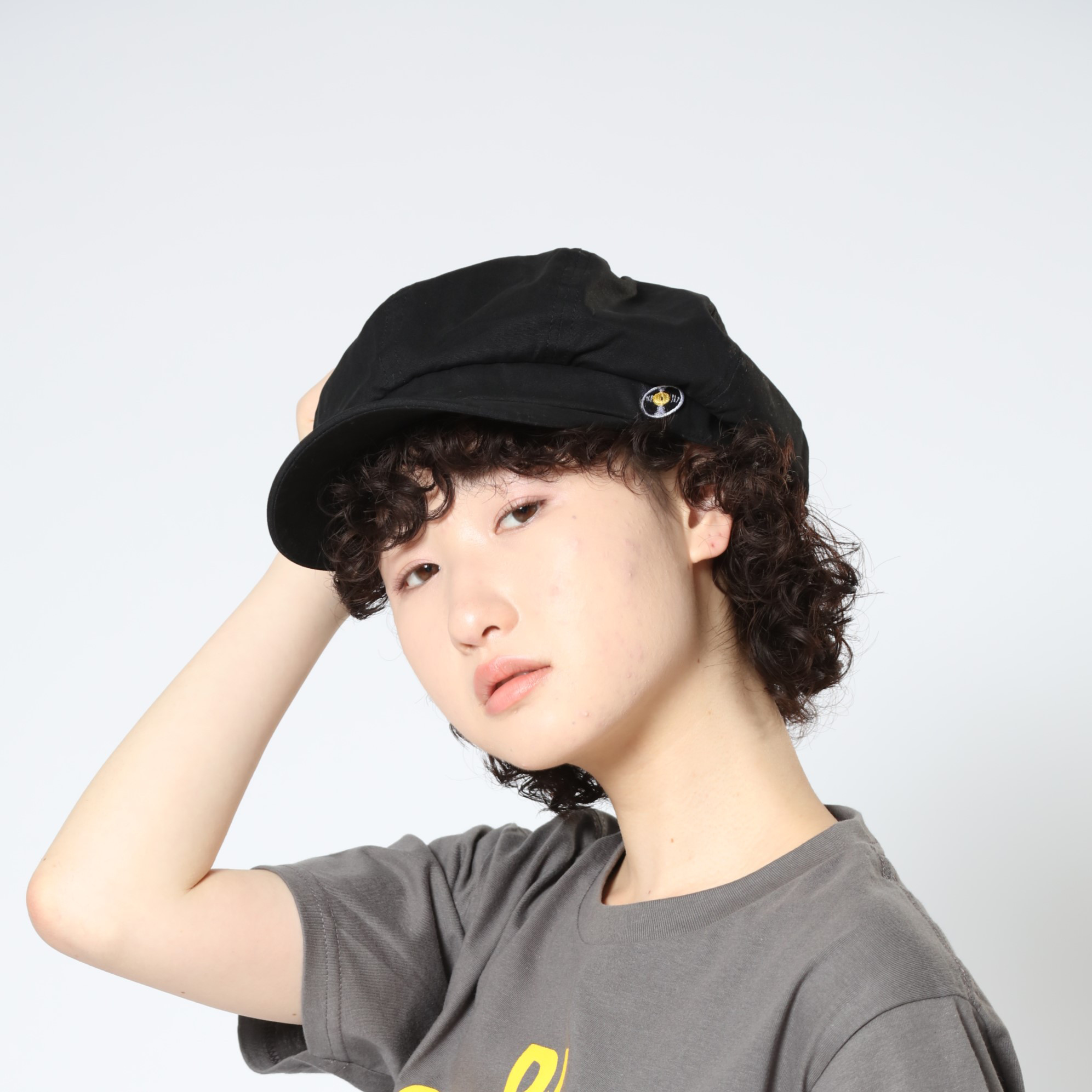 RUDE GALLERY キャスケット 4 ブラック ウール 綿 レザー 日本製 RUDE GALLERY キャスケット 4 ブラック ウール 綿 レザー 日本製