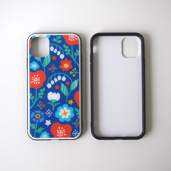 強化玻璃 iPhone 保護殼 [Vivid Flowers] #相容於 iPhone15 第2張的照片
