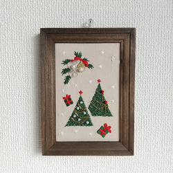 クリスマス刺繡フレーム【X04 】クリスマス風景 2枚目の画像